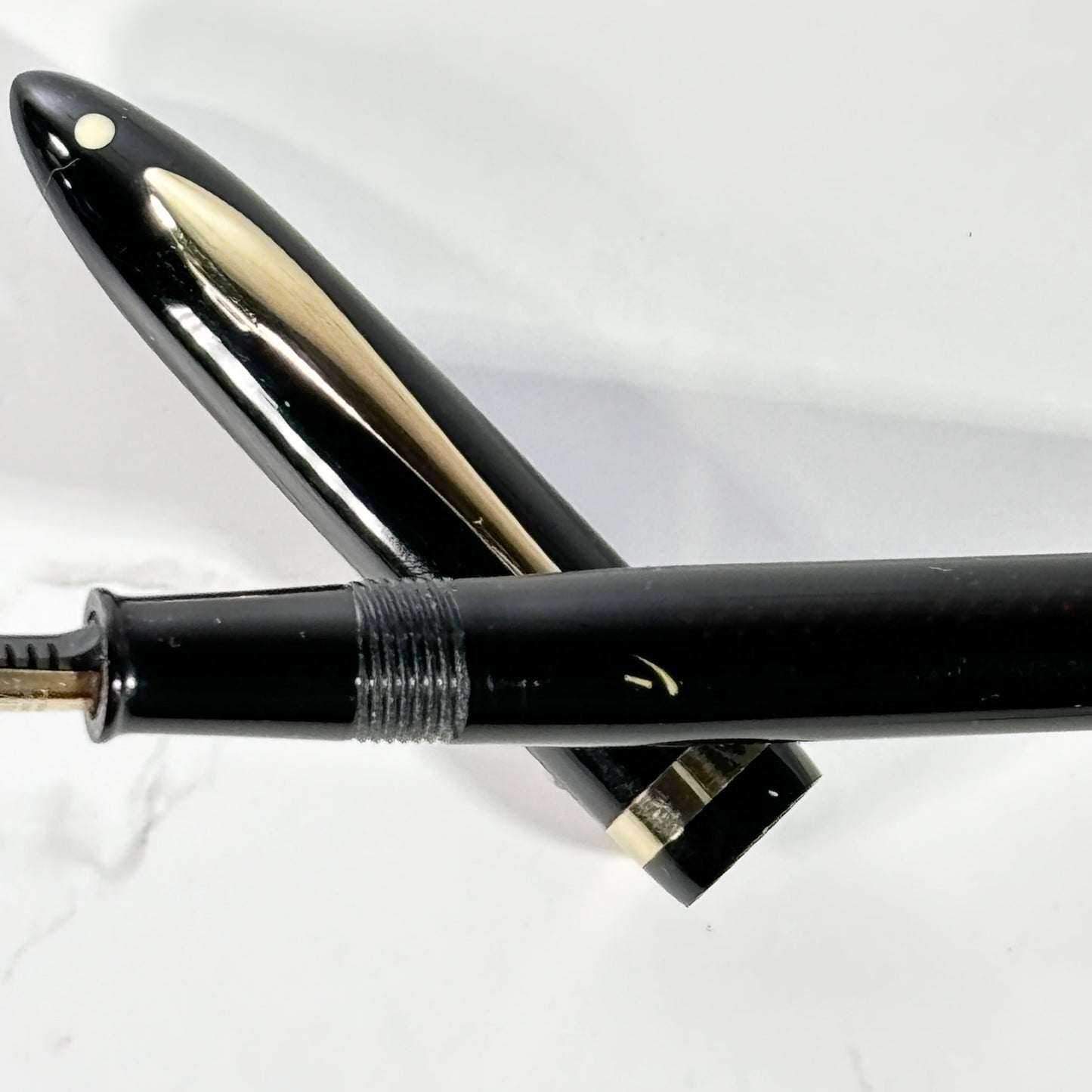 Sheaffer Lifetime Balance, Black with Gold-filled Trim, and Gregg Shorthand Symbol