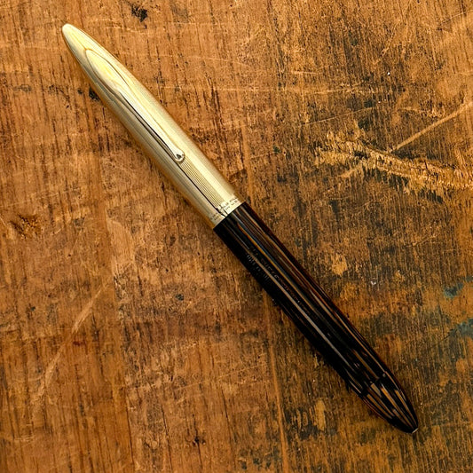 Sheaffer Triumph Crest; Golden Brown with Gold Filled Cap