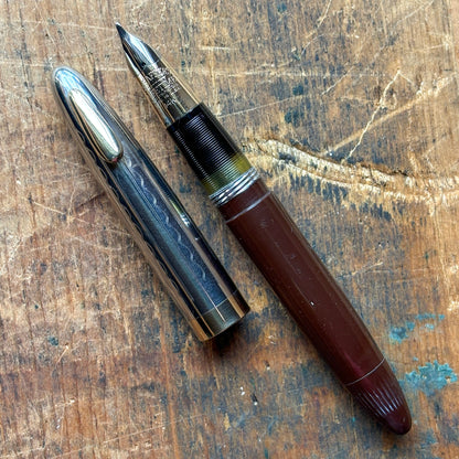 Sheaffer Tuckaway Sentinel, Burnt Umber, Two-tone Cap