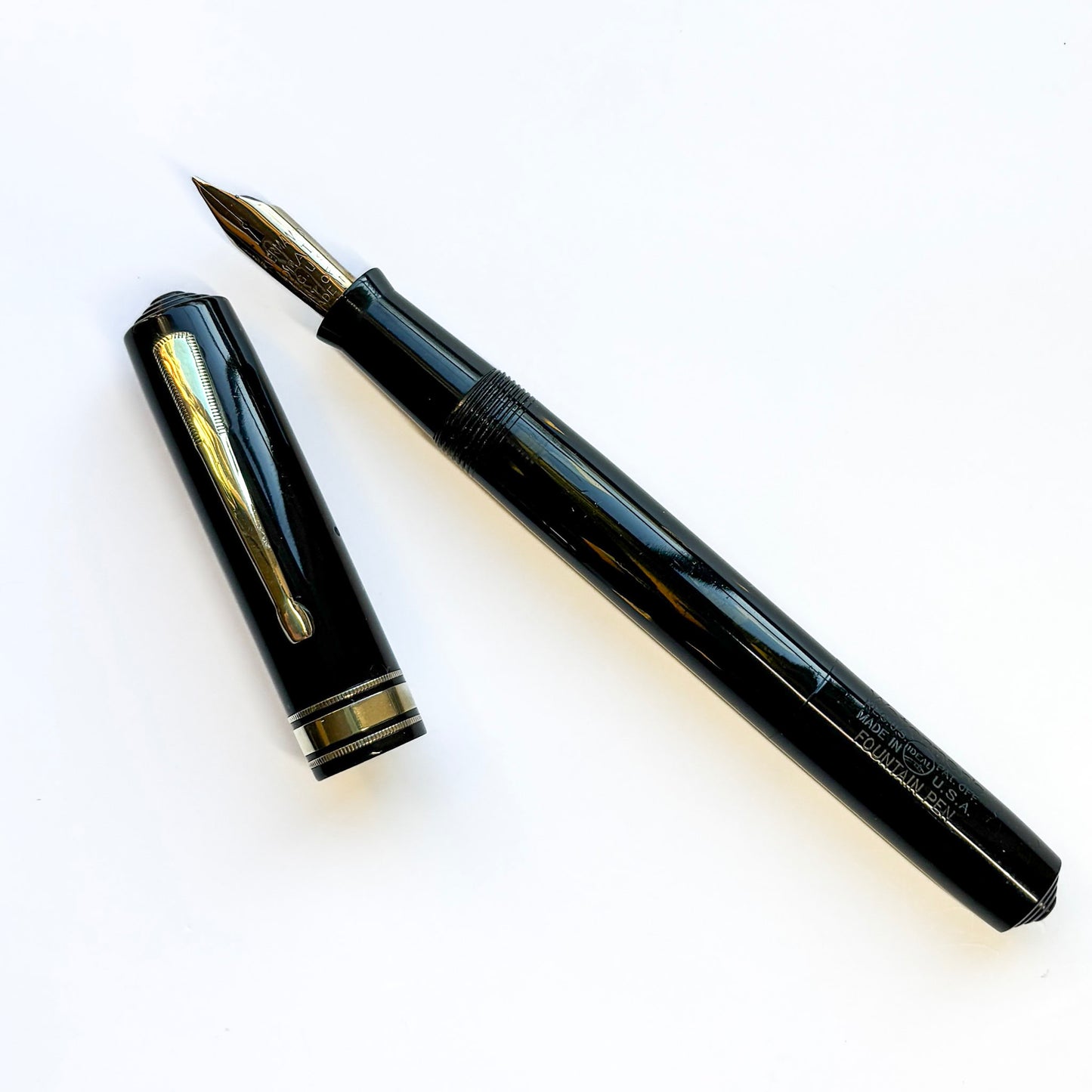 Waterman Ink-Vue Fountain Pen, Jet Black, Flexible Keyhole Nib