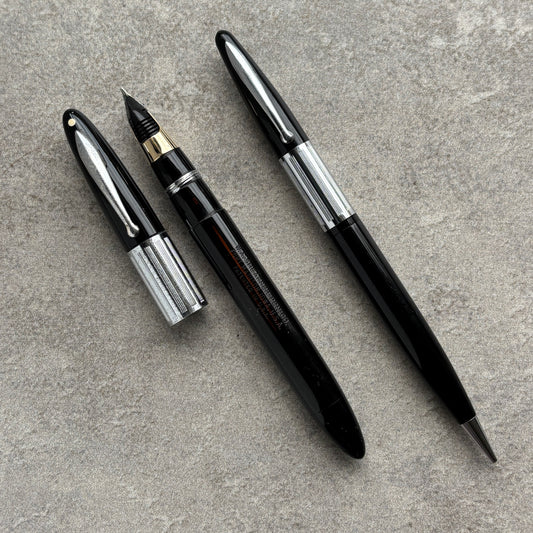 Sheaffer Triumph Pen/Pencil Set, "Reverse Trim" Extra Wide Cap Band