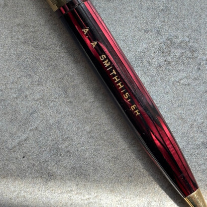 Sheaffer Triumph Vac-fil, Pen/Pencil Set, Carmine Red, Extra Wide Band