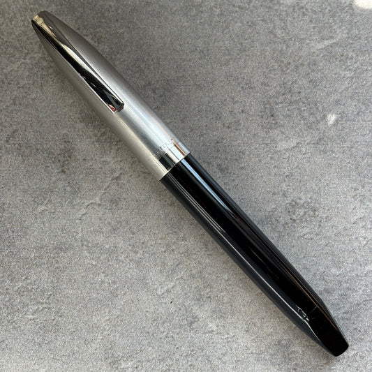 Sheaffer PFM II, Black with Steel Cap, Fully Restored, PdAg Inlaid Nib