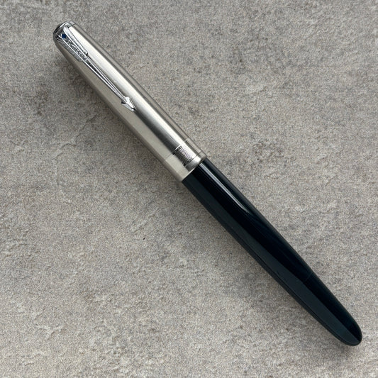 Parker 51 Vacumatic, Cedar Blue, Fine 14K gold nib