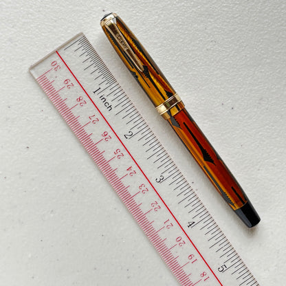 Parker Duofold Geometric "Toothbrush" Fountain Pen, Fully Restored