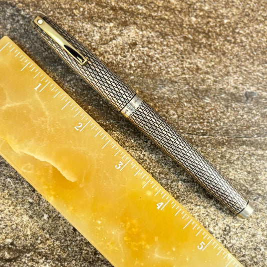 Sheaffer Silver Imperial, 14K Inlaid Medium Nib, Cartridge/Converter Filler (Converter Included) Ozark Pen Shop