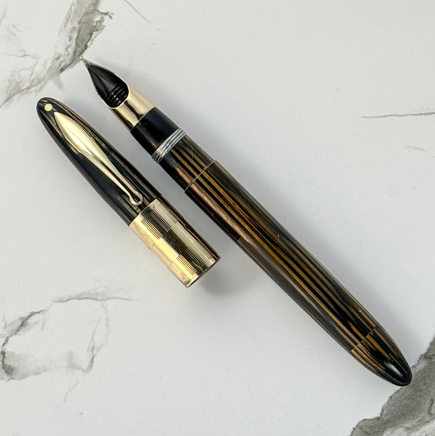 1940s Sheaffer Triumph with an Extra Wide Cap Band  Ozark Pen Shop   