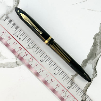 Full Length Sheaffer Balance, Slender Girth, Black with Gold Trim