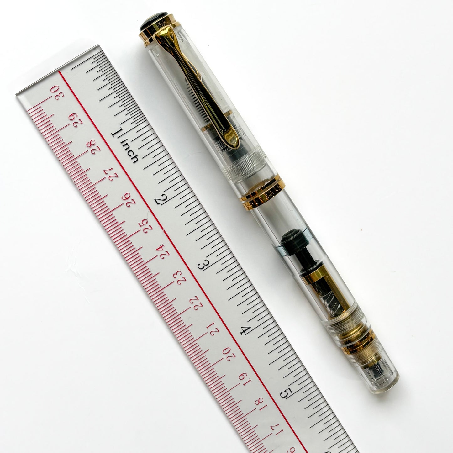 Pelikan M800 Demonstrator, Clear Cap and Barrel, Gold-plated Trim