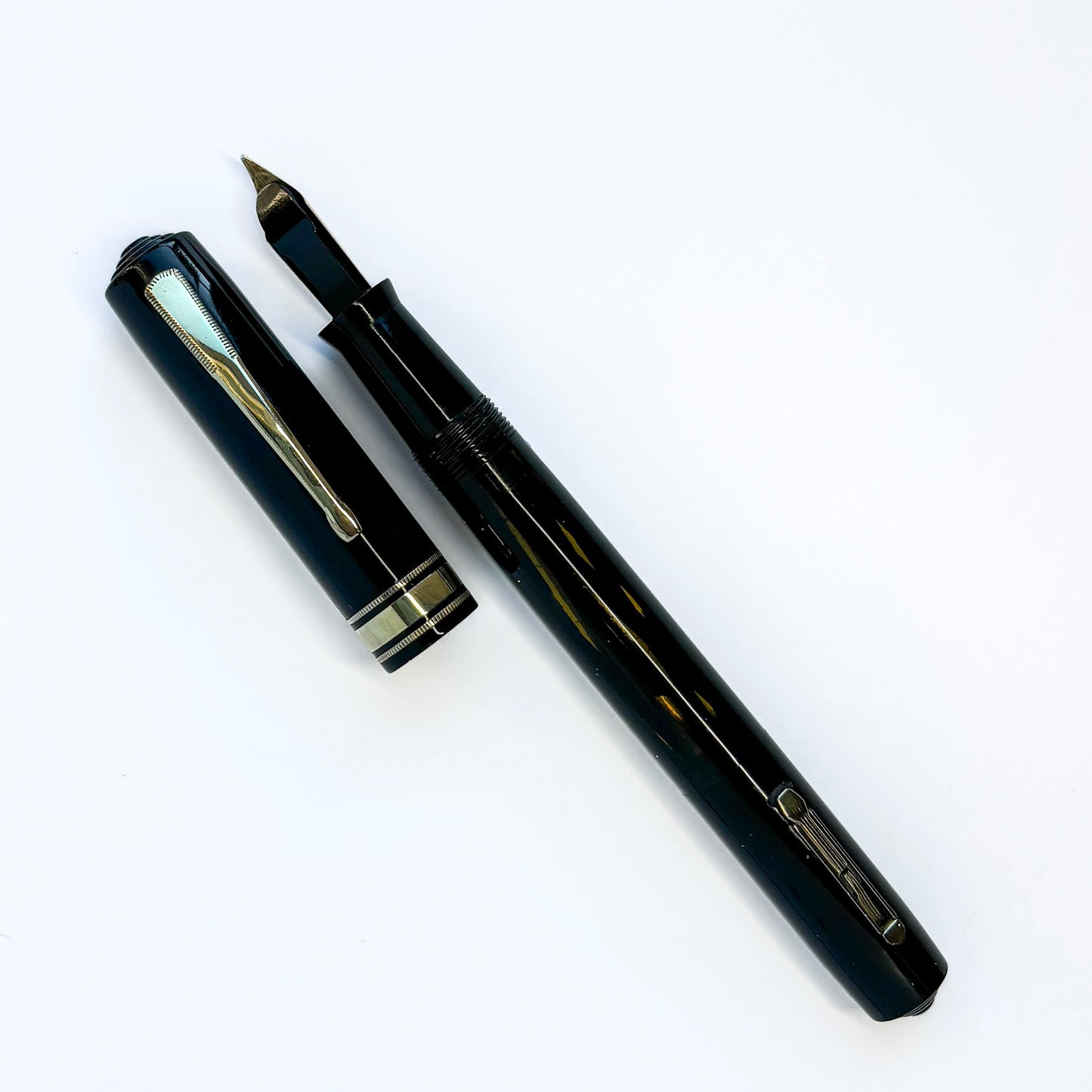 Waterman Ink-Vue Fountain Pen, Jet Black, Flexible Keyhole Nib