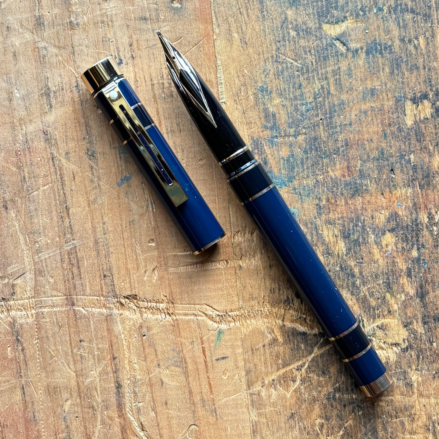 Sheaffer Targa, Prestige Blue with Gold Filled Bands