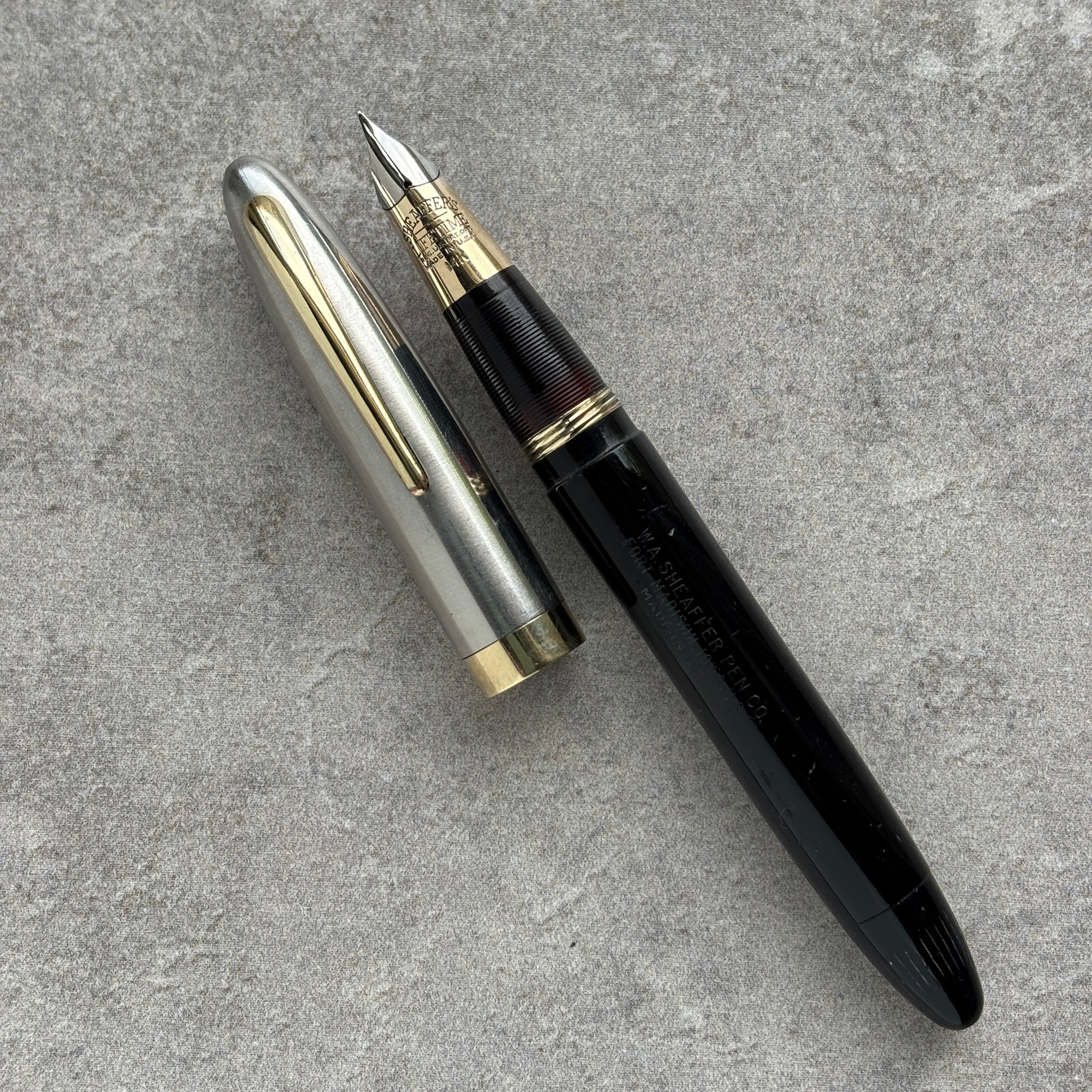 Sheaffer Balance 5-30（ブラック＆パール 琥珀色）万年筆 SHEAFFER BALANCE STANDARD 5-30 FOUNTAIN PEN - YouTube