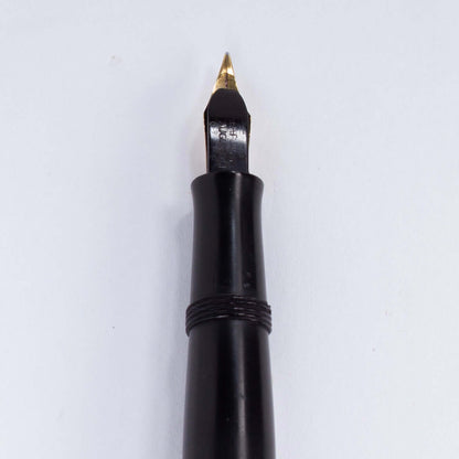 ${titleName/Type: Waterman 12 VP Manufacture Year: Circa 1910-1920s Length: 4 Filling System: Eye-Dropper Color/Pattern: Black hard Rubber, Smooth Barrel and Chased Cap Nib Type/Condition and remarks: Very responsive 14K Gold Waterman nib, size #2 Conditi