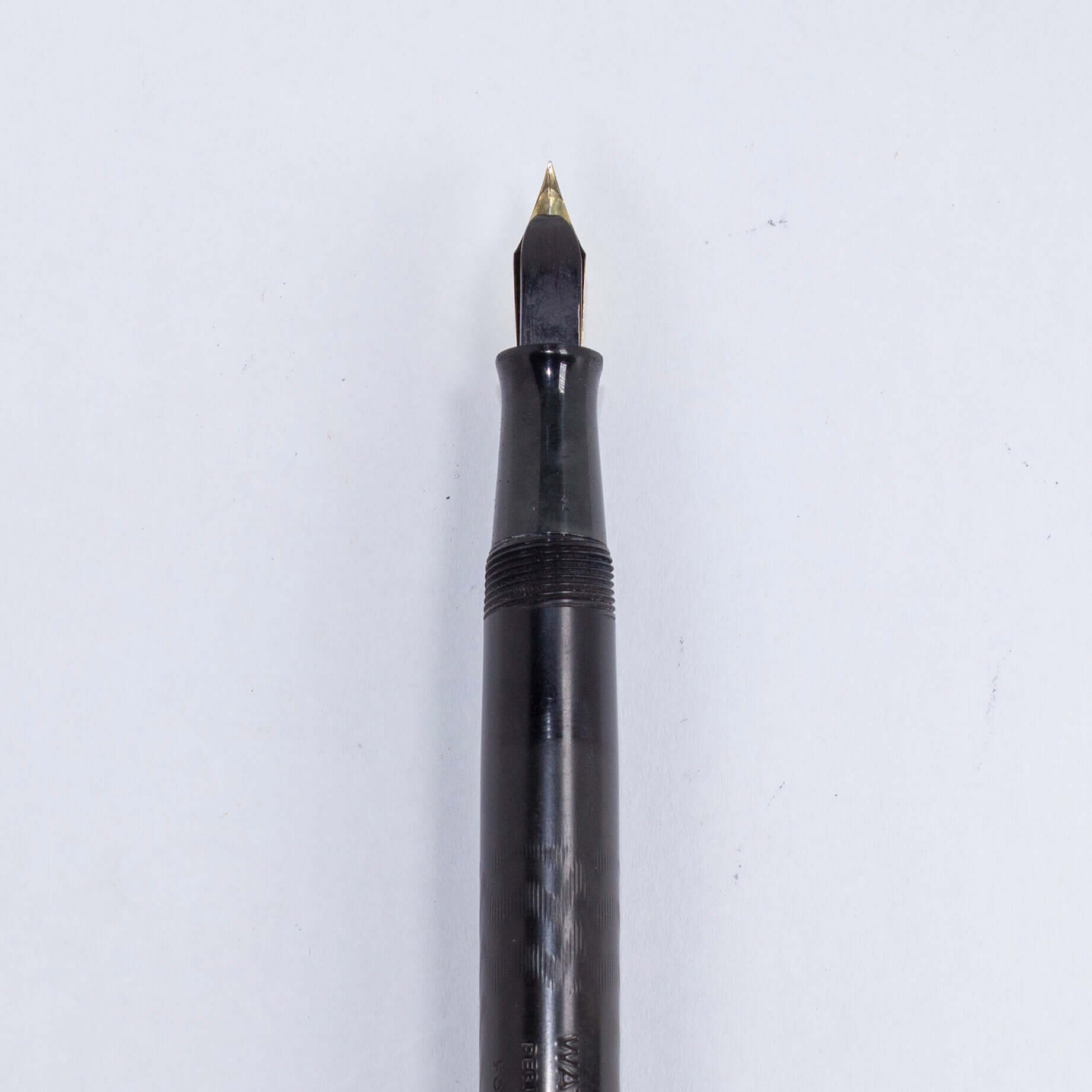 Waterman 52, Chased hard Black Rubber, 14K Gold #2 semi-flexible nib.  Ozark Pen Shop   