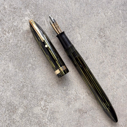Sheaffer Balance 875, Marine Green with Gold-filled Trim, Military Clip