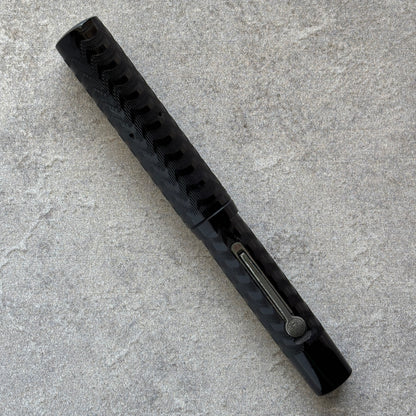 Waterman 14 V PSF Lever-Filler, Black Chased Hard Rubber Fountain Pen