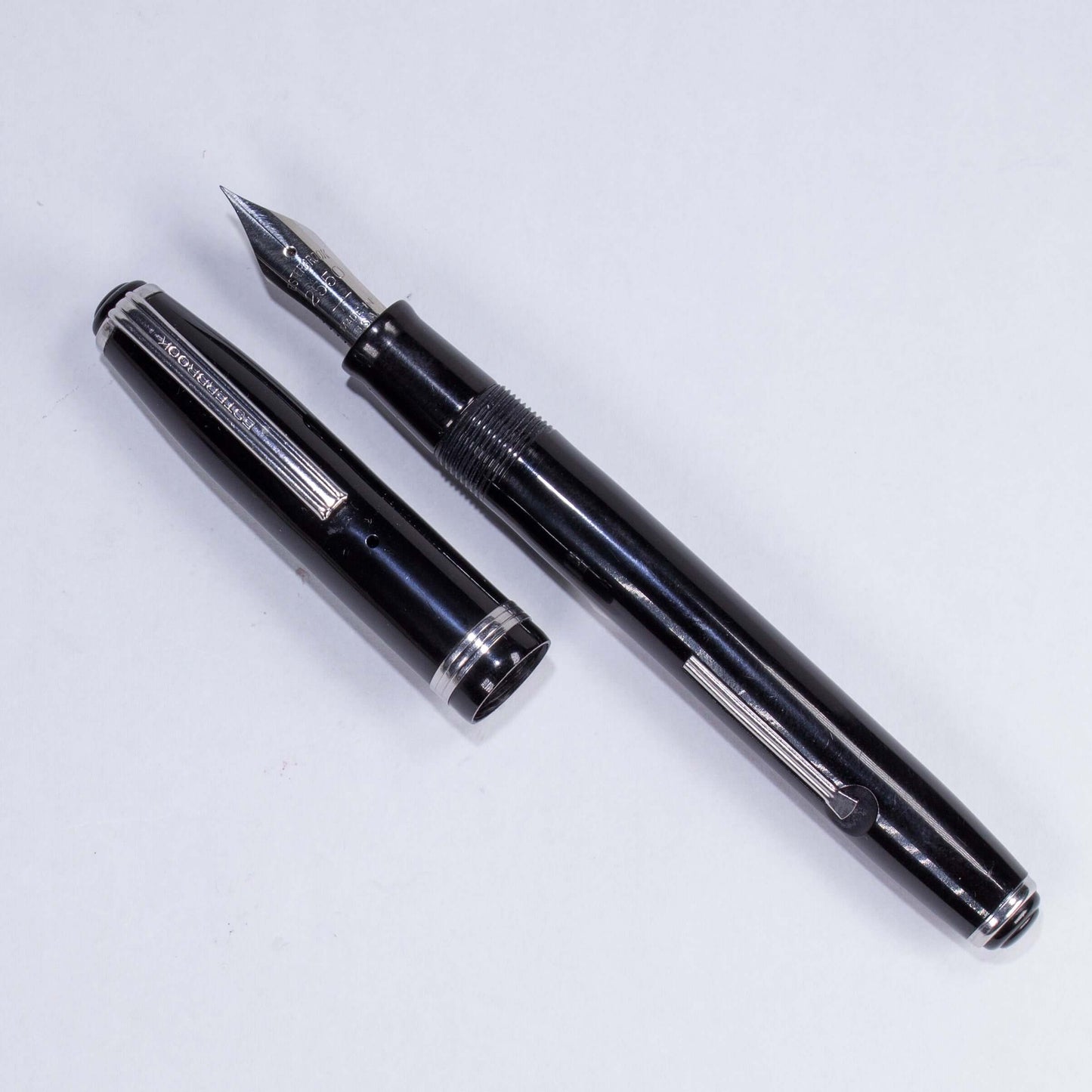 Esterbrook Model SJ Fountain Pen, Black, Restored Lever Filler, #2550 Extra Fine nib, Double Jewel  Ozark Pen Shop   