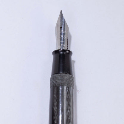 Esterbrook J Fountain Pen, Pearl Grey, Restored, Lever Filler #2668 Medium Nib, Single Jewel