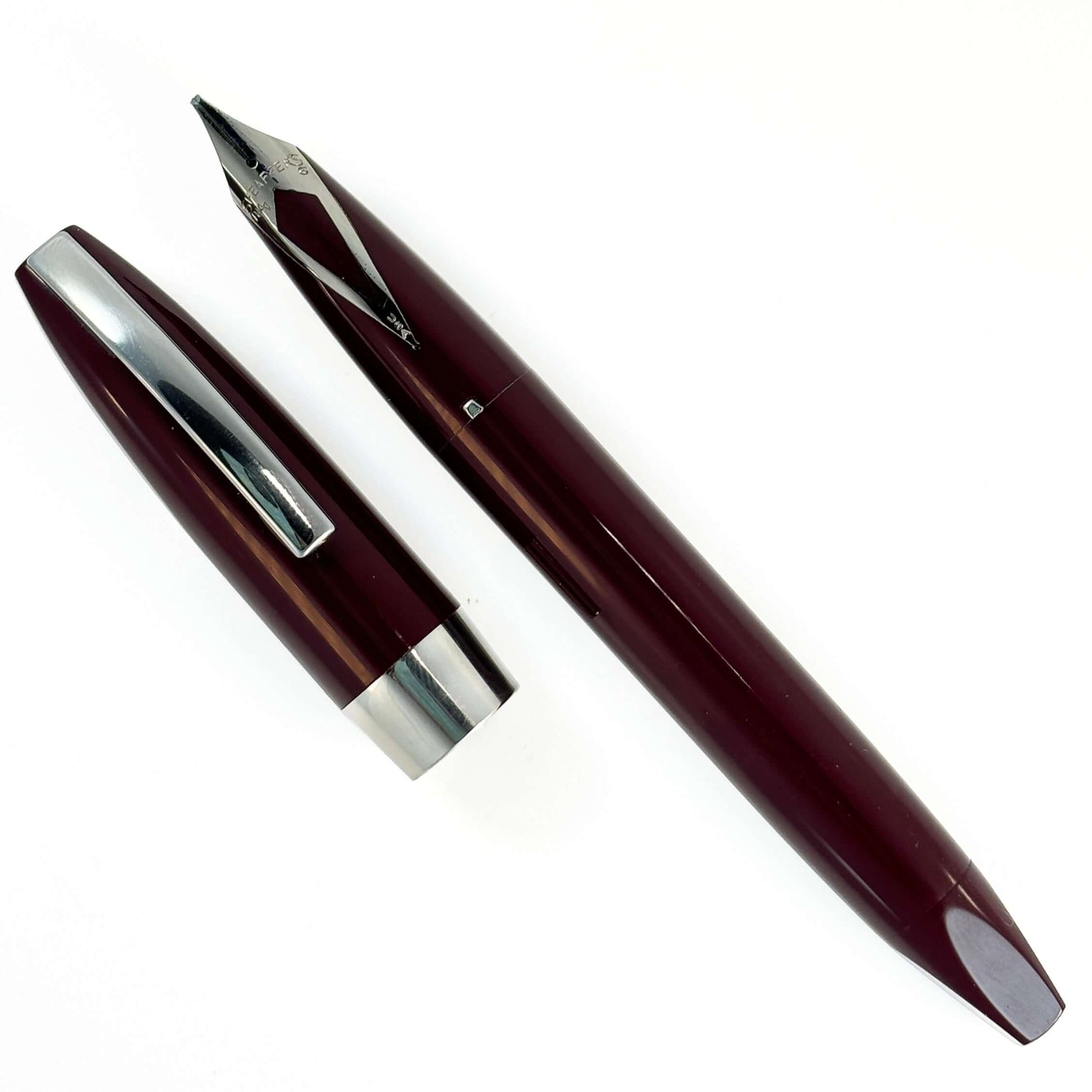 Fully Restored Sheaffer PFMI, Broad Stub Nib, Burgundy  Ozark Pen Shop   