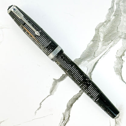 Double Jewel Parker Vacumatic Major; Silver Pearl