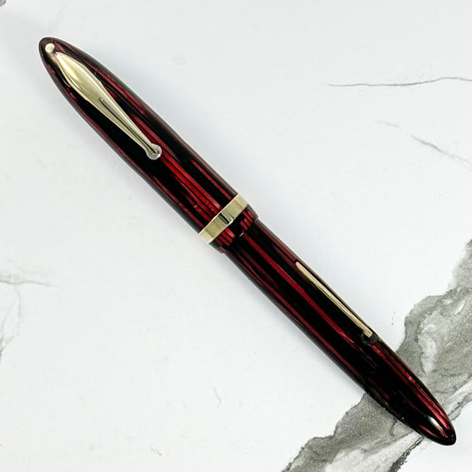 Sheaffer Balance Lever Filler Carmine Red with Gold Trim