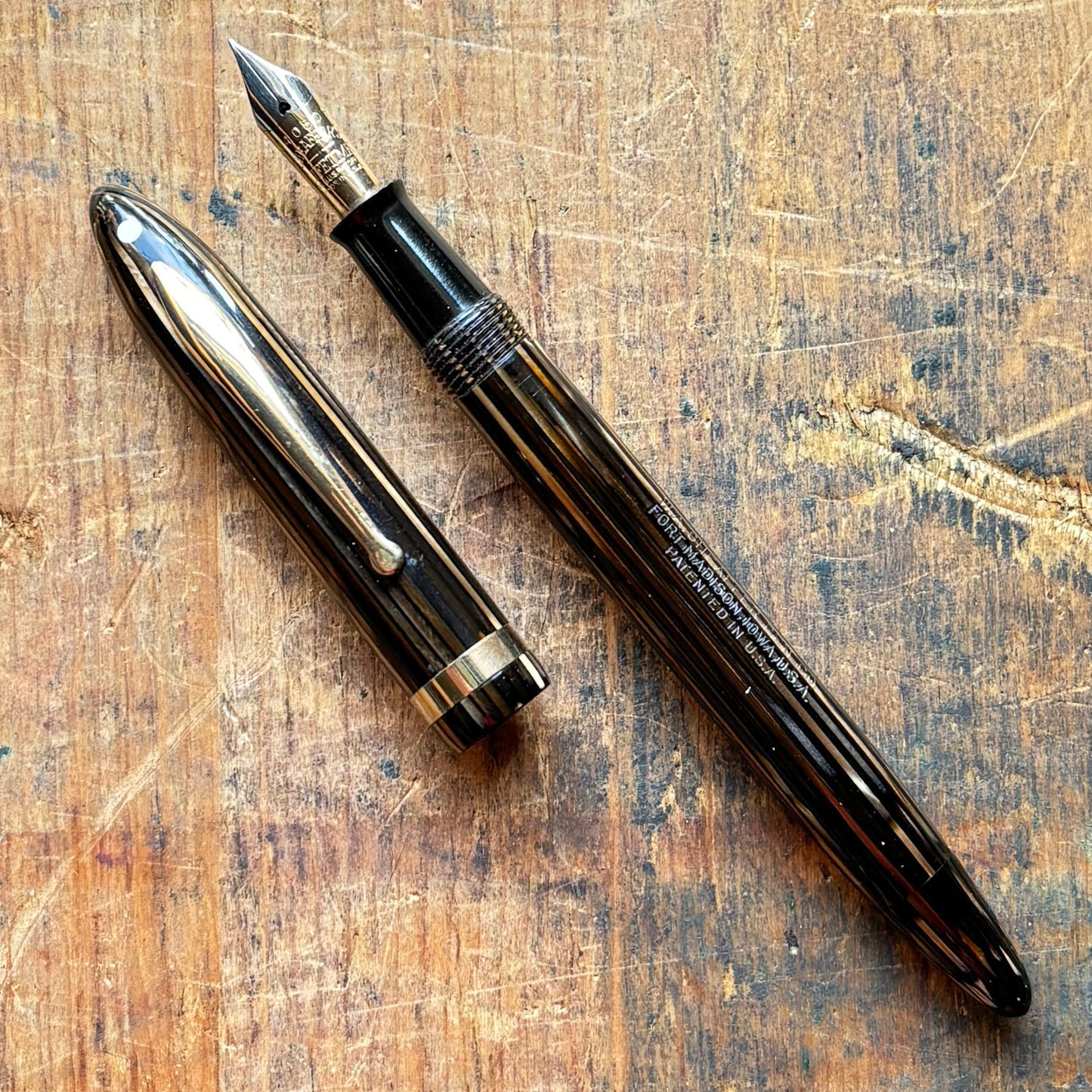 Golden Brown Sheaffer Balance Lifetime Vac-Fil