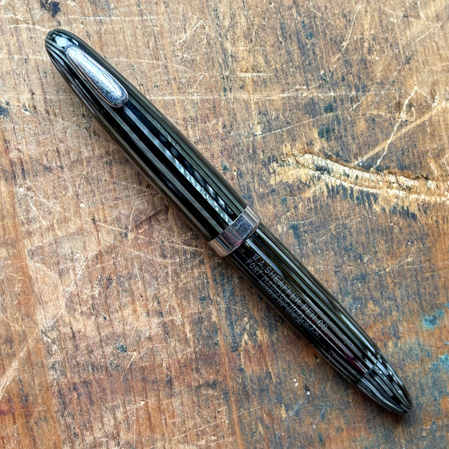 Sheaffer Tuckaway Vac-Fil, Restored, Large Two-tone Triumph Nib