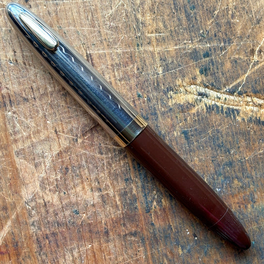 Sheaffer Tuckaway Sentinel, Burnt Umber, Two-tone Cap