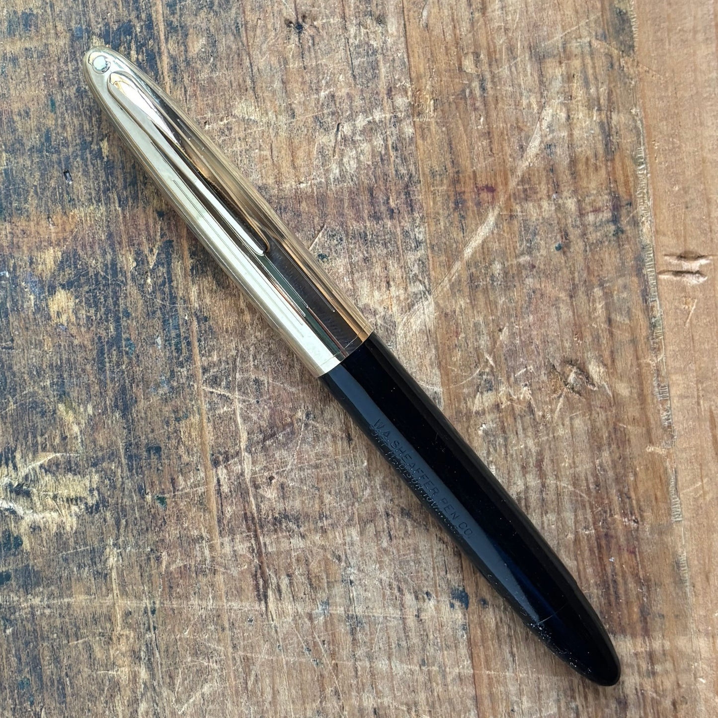 Sheaffer Crest, Black with a Gold-Filled Cap