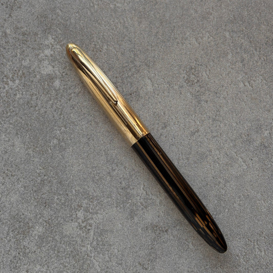 Sheaffer Crest Deluxe - Golden Brown Fountain Pen with Gold Filled Cap