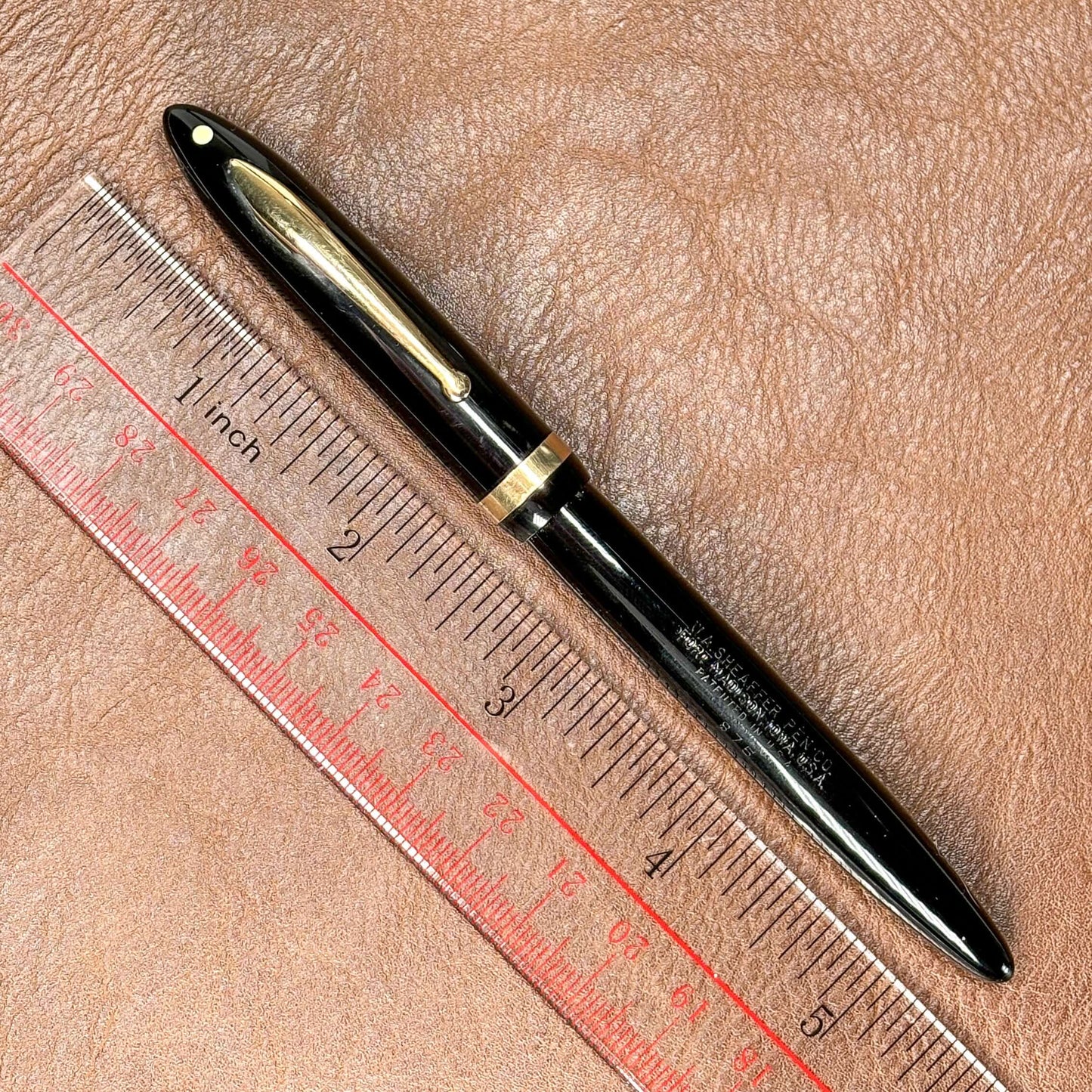 Sheaffer Balance, Full-length slender girth. 14K Lifetime Nib, Black, Lever-Filler  Ozark Pen Shop   