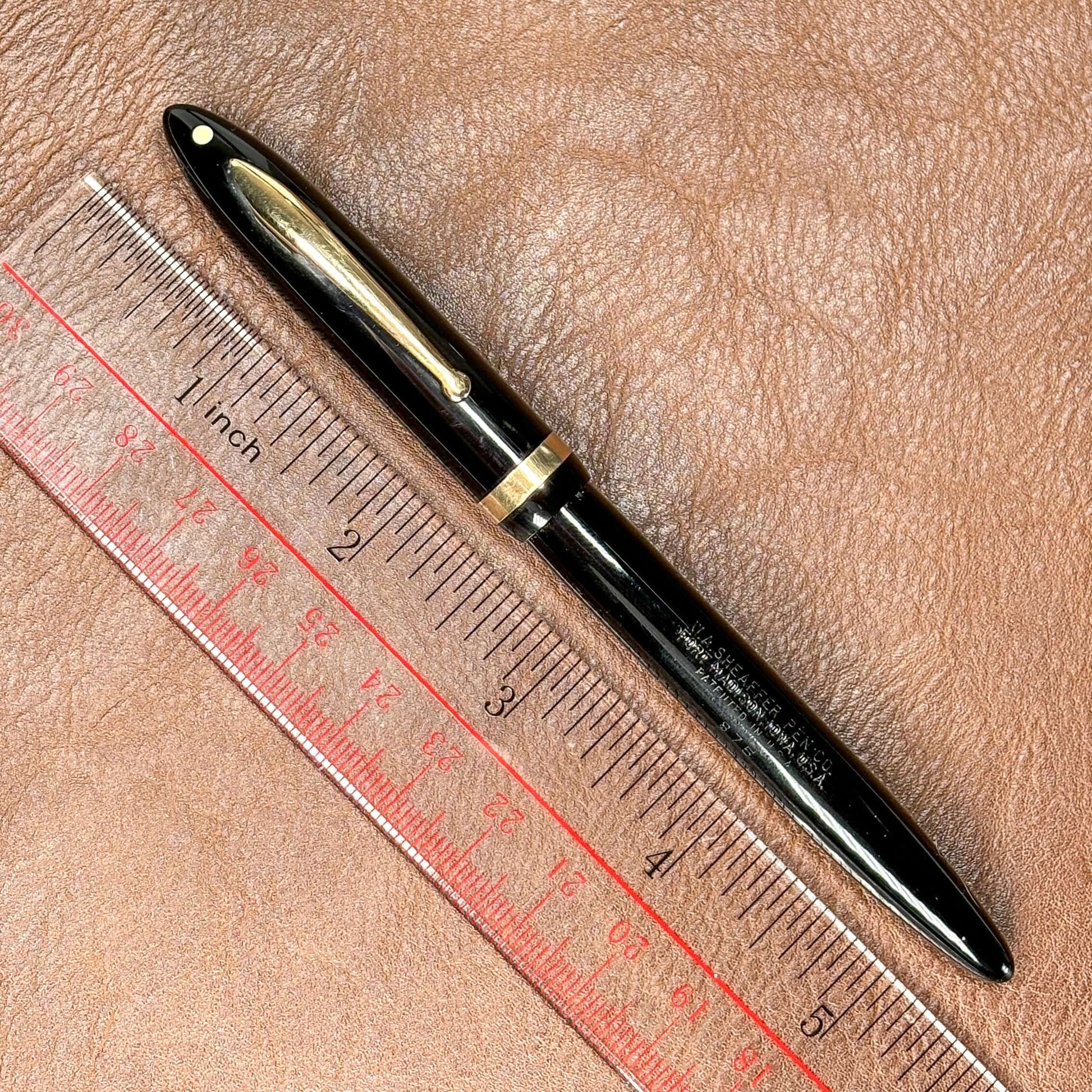 Sheaffer Balance, Full-length slender girth. 14K Lifetime Nib, Black, Lever-Filler  Ozark Pen Shop   