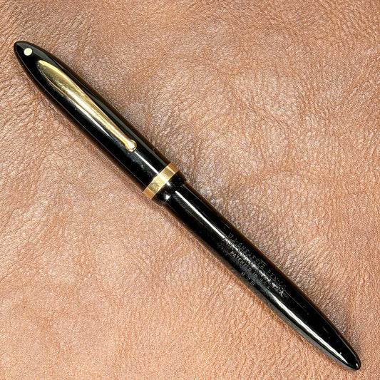 Sheaffer Balance, Full-length slender girth. 14K Lifetime Nib, Black, Lever-Filler  Ozark Pen Shop   