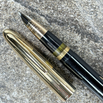 Sheaffer Crest Lever Filler, Black with Gold Filled Cap, Fine 14K Triumph Nib  Ozark Pen Shop   