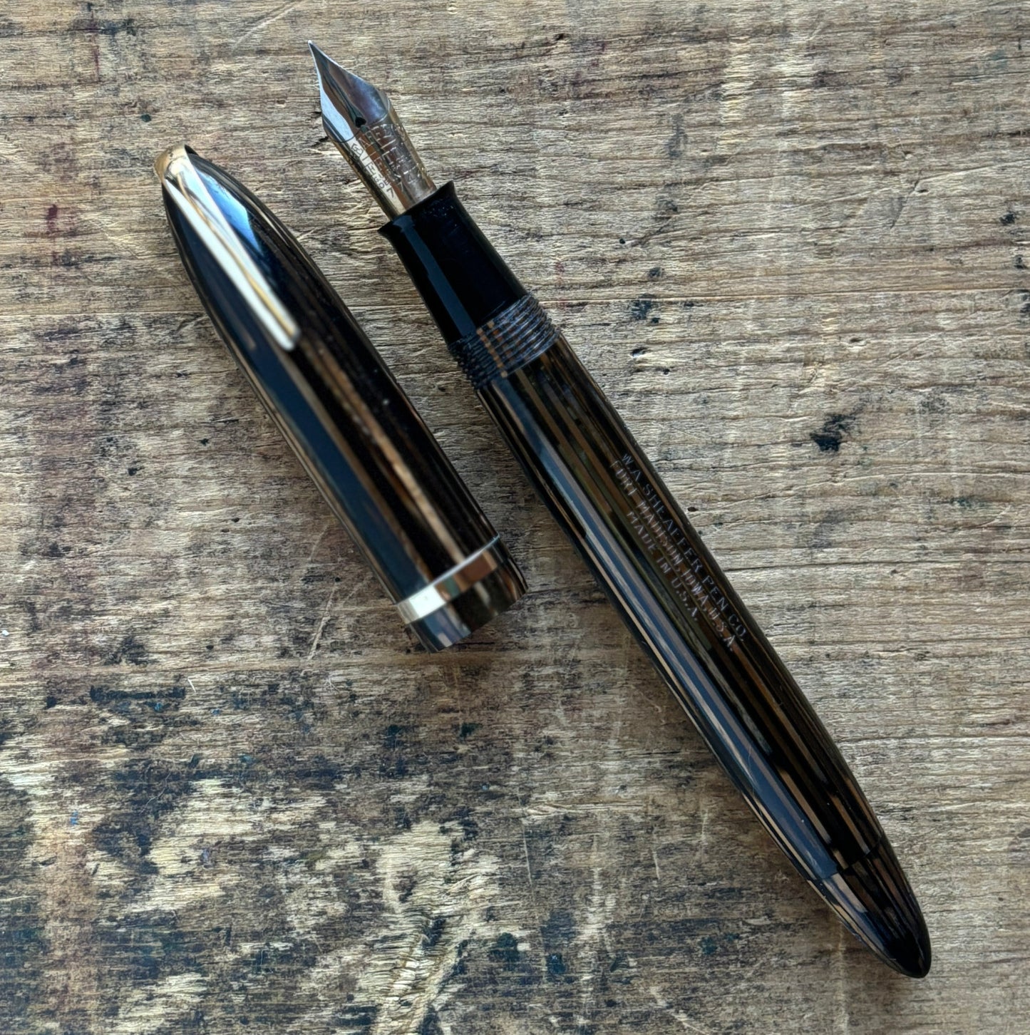 Golden Brown Sheaffer Balance Lifetime Full Length Military Clip