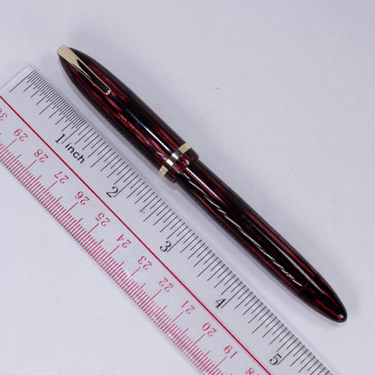 Sheaffer Balance Fountain Pen, Military Cap, Two-tone Feather Touch Fine 14K nib, Vacuum-Fil, Non-white Dot
