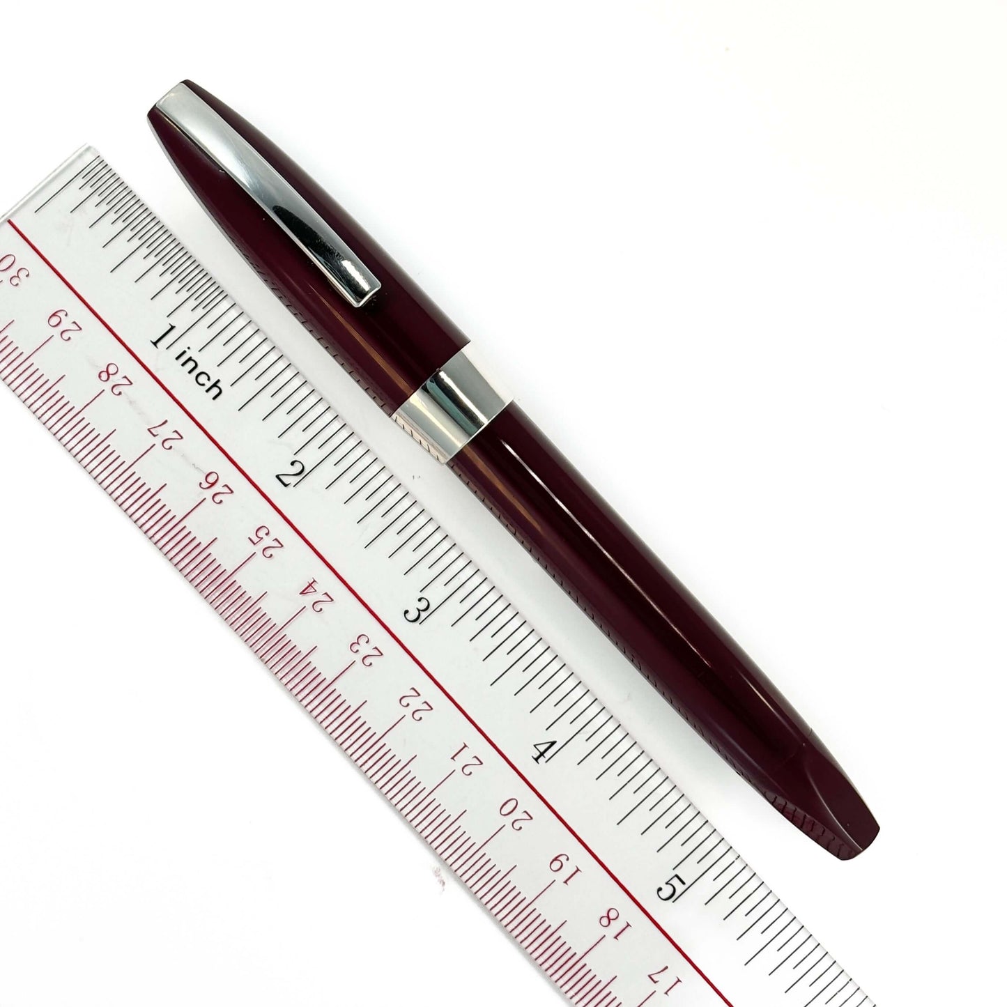 Fully Restored Sheaffer PFMI, Broad Stub Nib, Burgundy  Ozark Pen Shop   