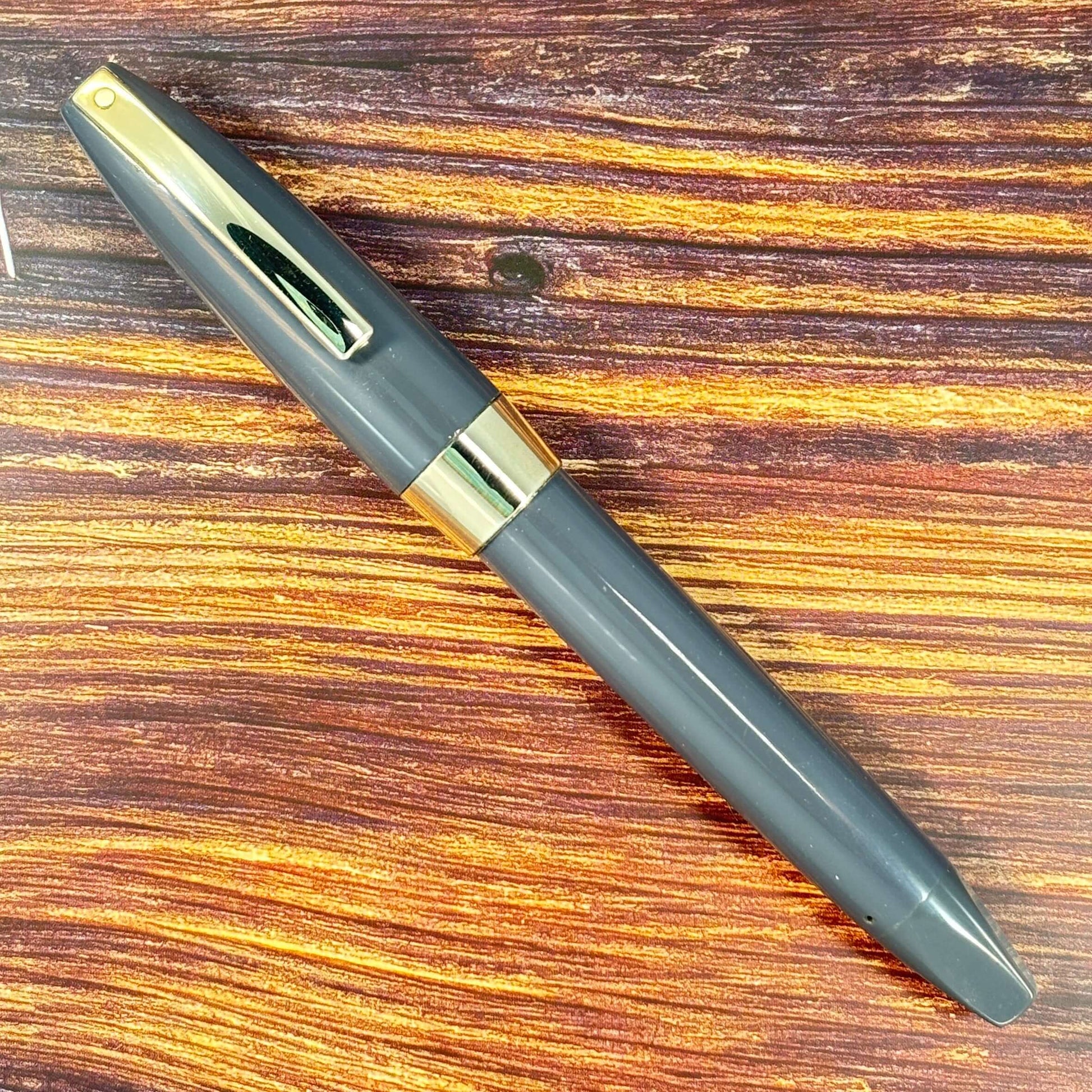 Sheaffer PFM III, Gray, Fully Restored, 14K Inlaid Fine Nib  Ozark Pen Shop   