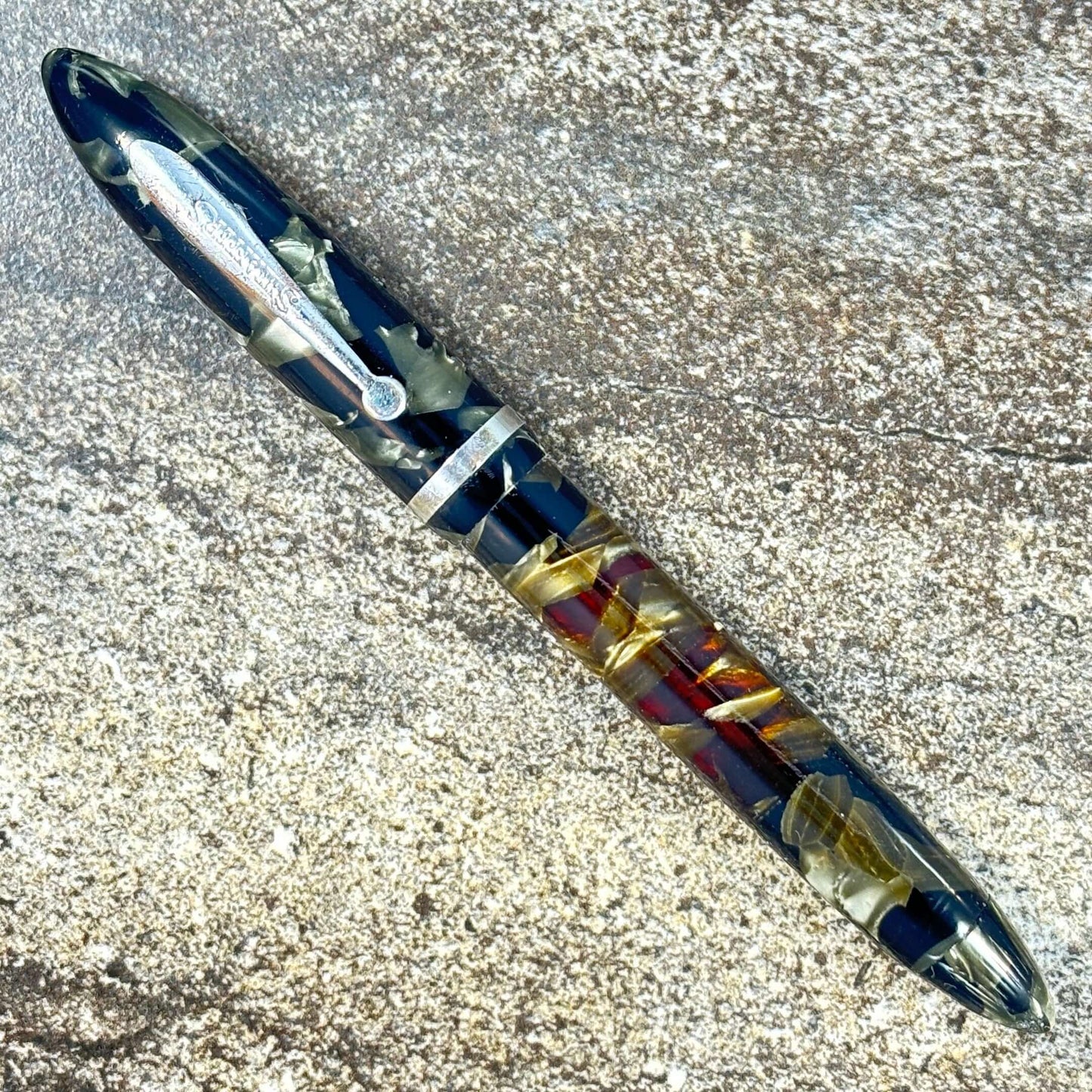 Sheaffer Balance, #7 Feather Touch, Vac-Fil. Fully Restored in Grey Pearl  Ozark Pen Shop   
