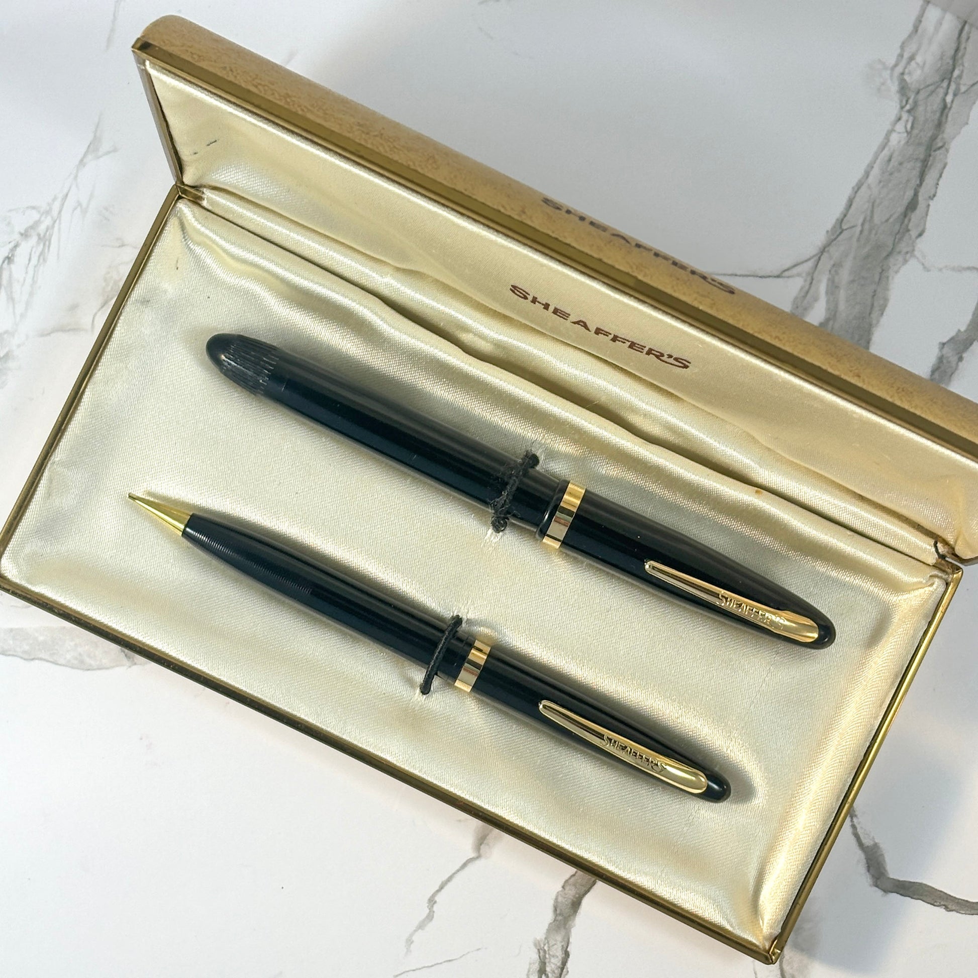 Sheaffer Admiral Touchdown Pen and Pencil Set; Made in Canada, 14K medium Nib  Ozark Pen Shop   