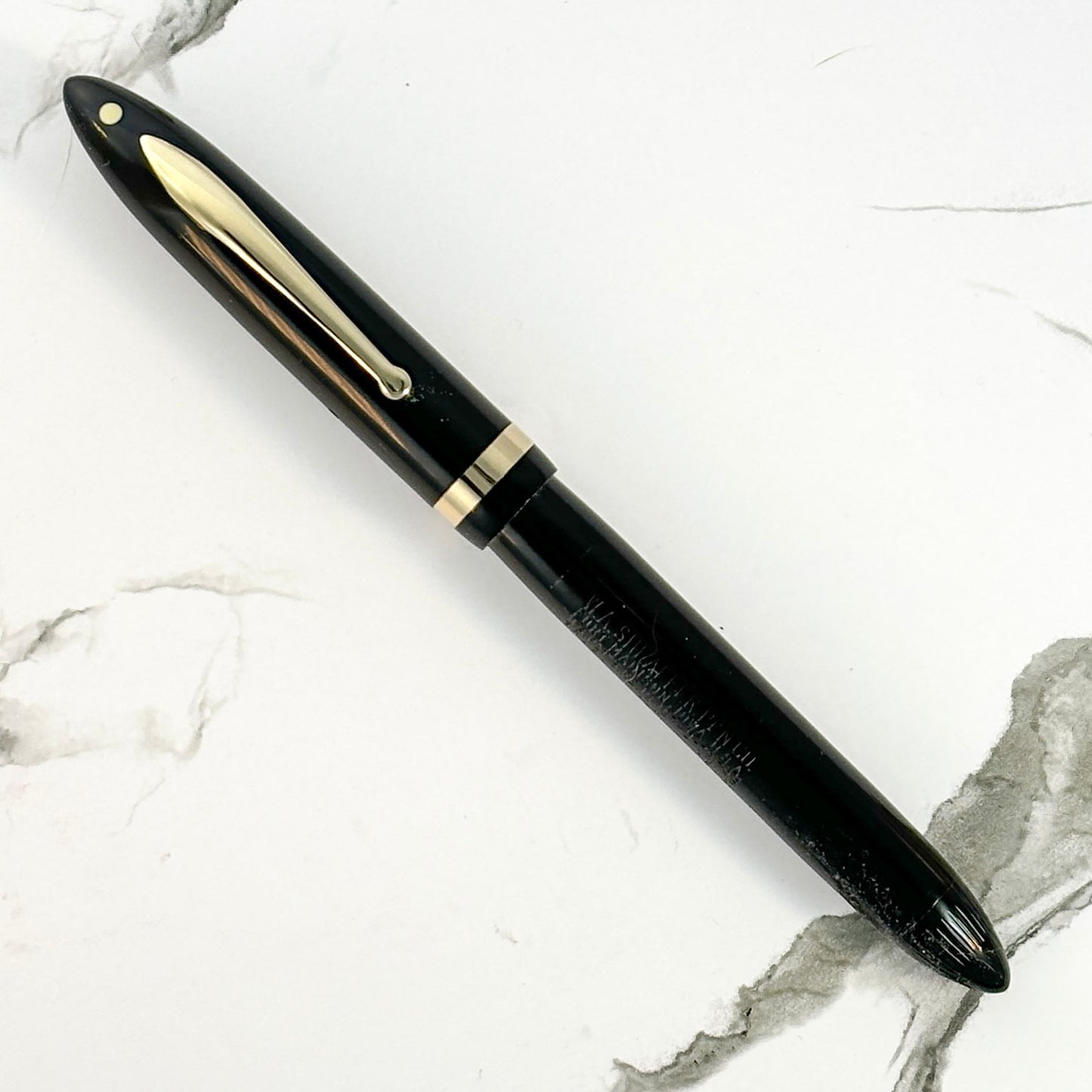 Sheaffer Lifetime Balance, Black with Gold-filled Trim, and Gregg Shorthand Symbol