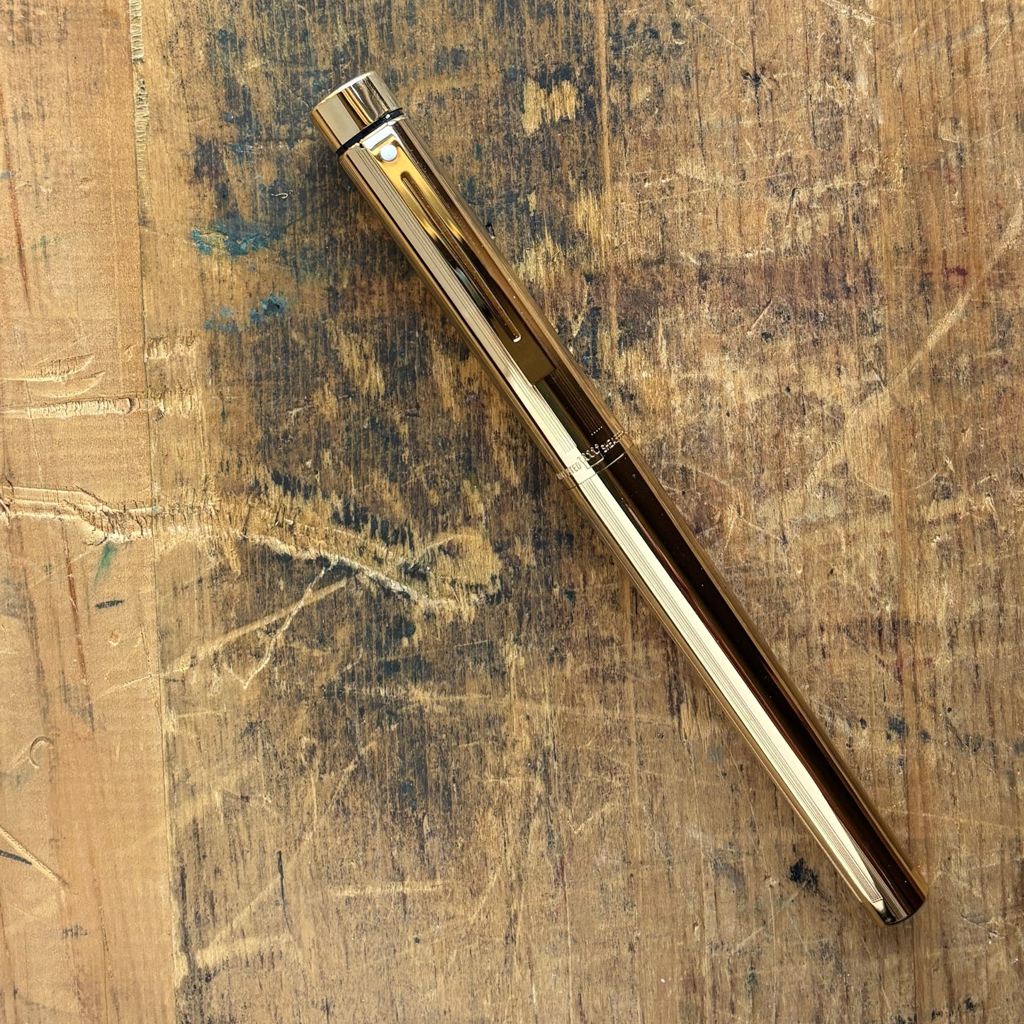 NOS-Sheaffer Targa, Gold-filled, Broad 14K nib