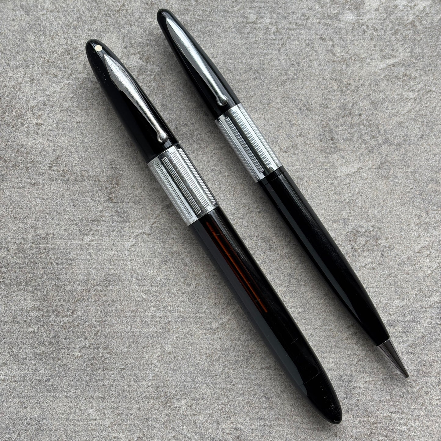 Sheaffer Triumph Pen/Pencil Set, "Reverse Trim" Extra Wide Cap Band
