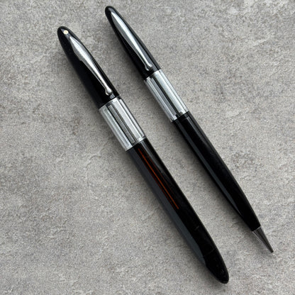 Sheaffer Triumph Pen/Pencil Set, "Reverse Trim" Extra Wide Cap Band