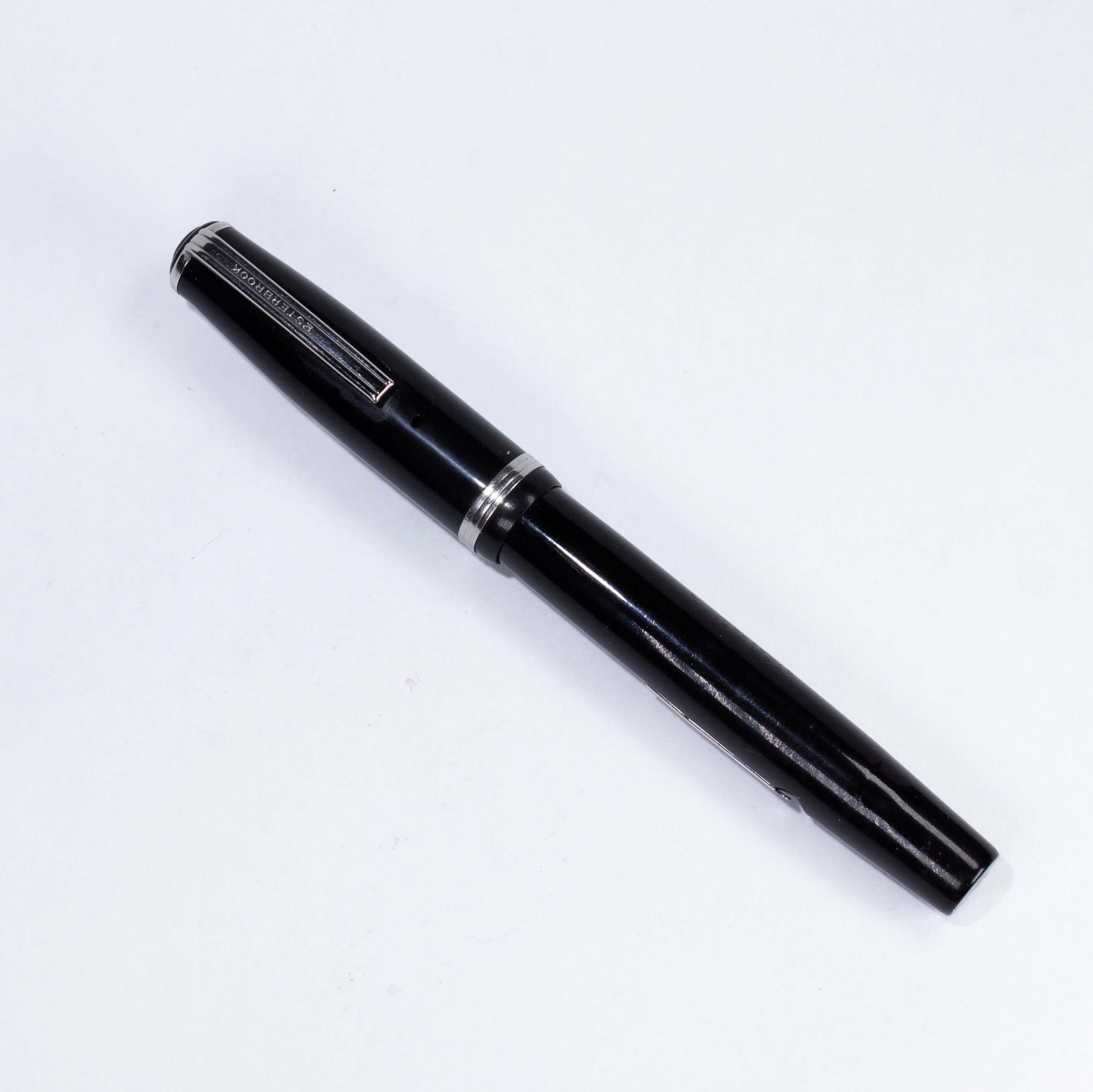 Esterbrook J Fountain Pen, Black, Restored, Lever Filler #9550 Fine Nib, Single Jewel