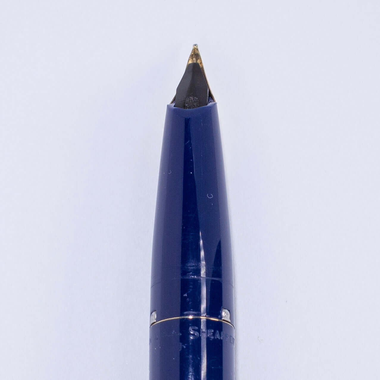 1963 Sheaffer Lifetime Imperial Fountain Pen, Blue with Gold Plated Trim, 14K inlaid nib.  Ozark Pen Shop   