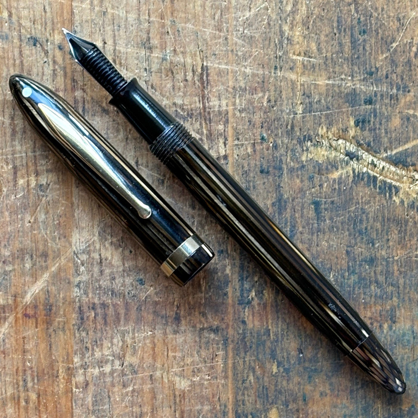 Golden Brown Sheaffer Balance Lifetime Vac-Fil