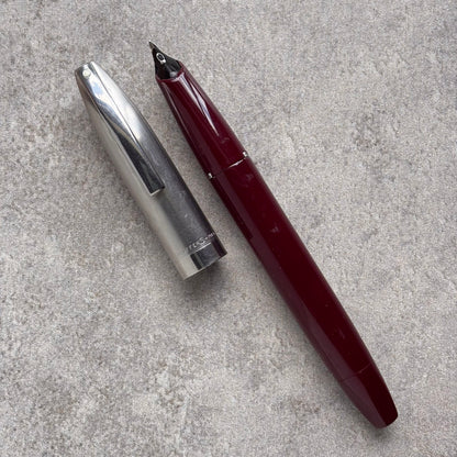 Sheaffer PFM II, PdAg Inlaid Fine Nib, Burgundy
