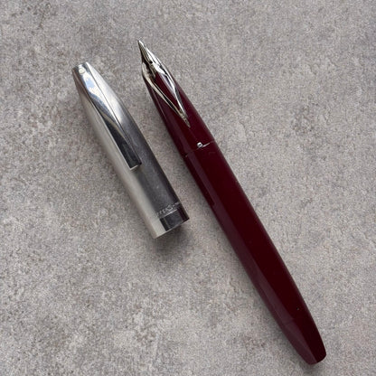 Sheaffer PFM II, PdAg Inlaid Fine Nib, Burgundy