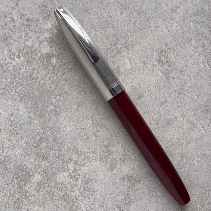Sheaffer PFM II, PdAg Inlaid Fine Nib, Burgundy